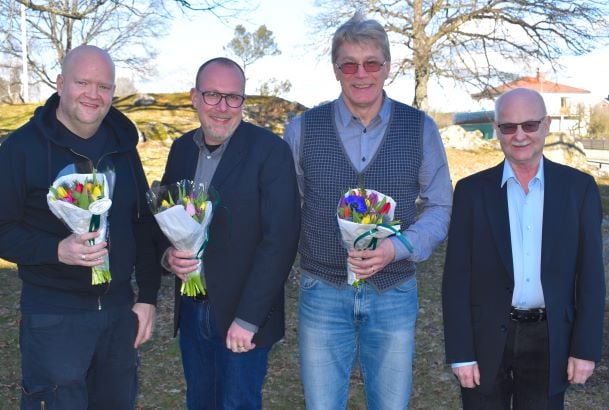  Doktorand Johan Israelsson, Professor Christofer Årestedt, docent Anders Bremer och ordförande i Kronobergs Länsförening Kennert Nilsson.